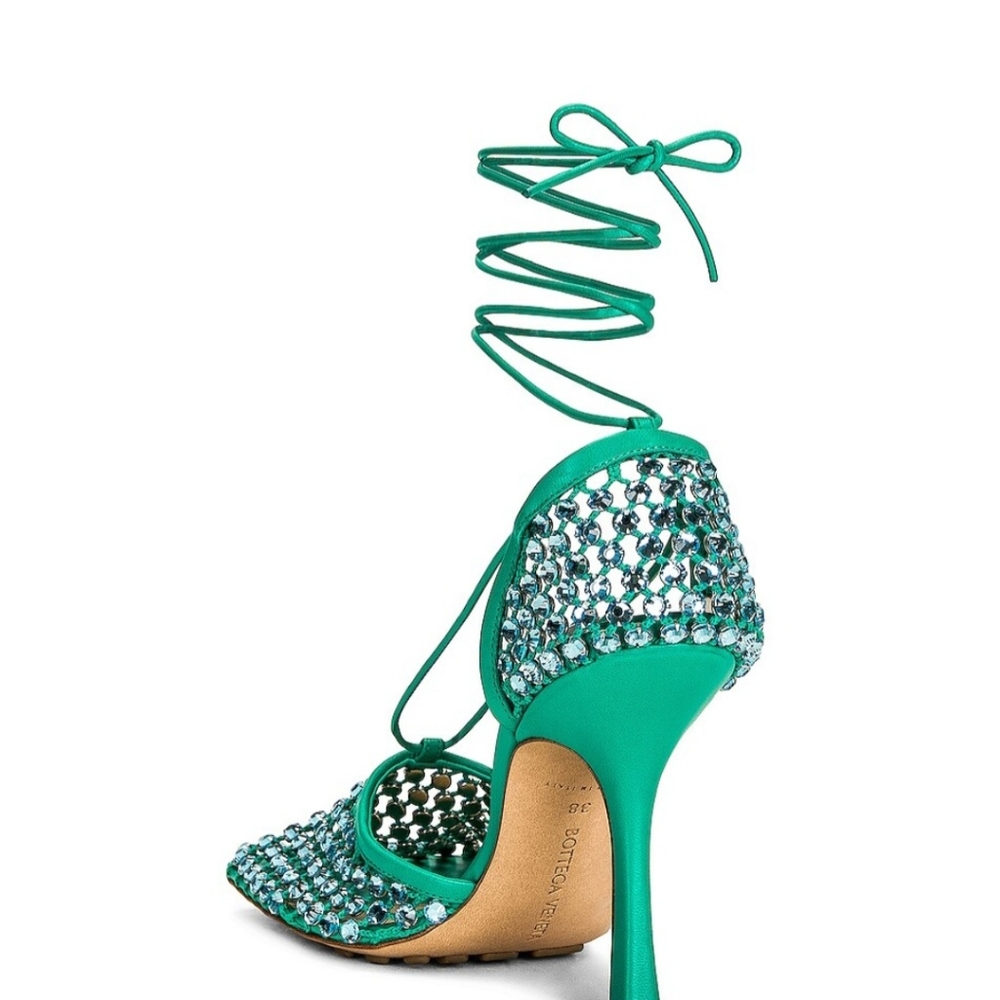 Bottega Veneta Green Studs Sandals